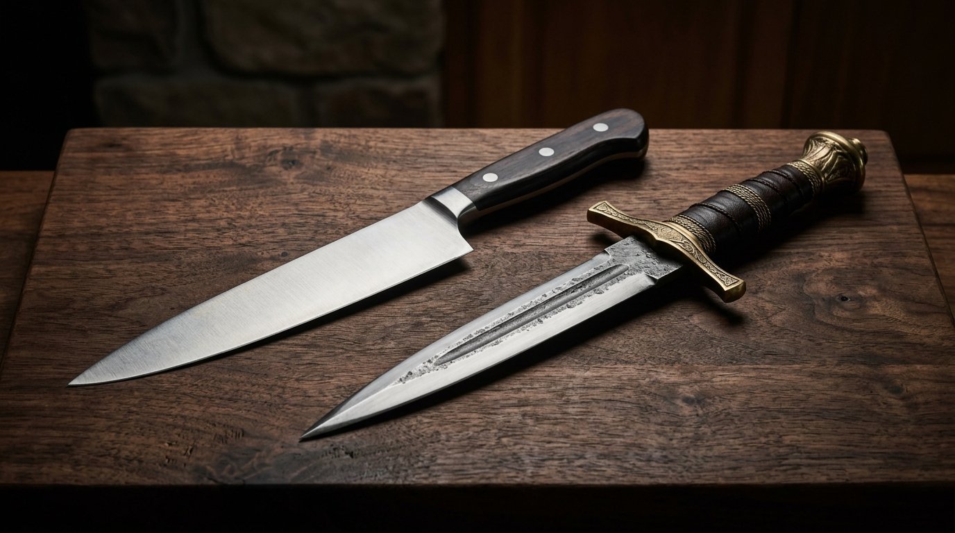 Kitchen Knife vs Dagger: Key Differences, Uses, and Design